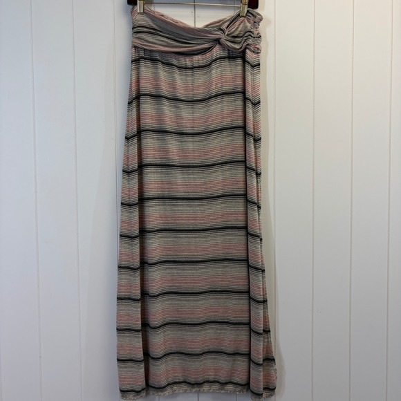 Studio M Dresses & Skirts - Studio M Y2K Boho Striped Maxi Skirt Women Large Summer Nautical Resortwear Chic